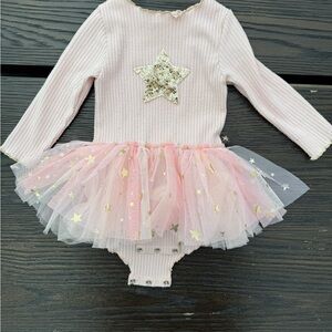 Pink Star Tutu Onesie Petite Hailey